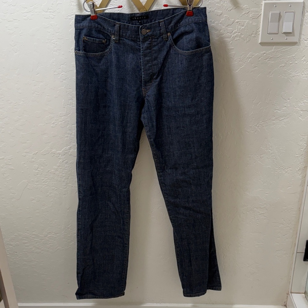 Theory Men’s Dark Blue Straight Jeans 34x32